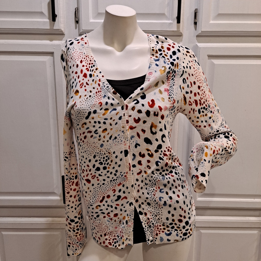 Smash Multicolor Women's Button Down Cardigan Viscose Sweater Lightweight Soft